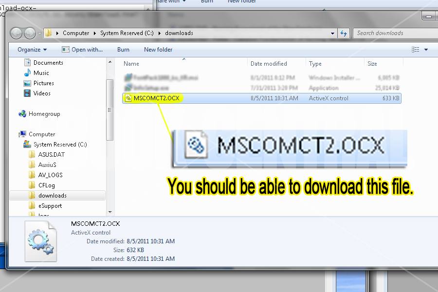 mscomctl ocx install